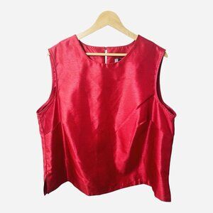 Maggie Barnes Women’s Willow Ridge Sleeveless Pink Blouse Shell Plus Size 1X